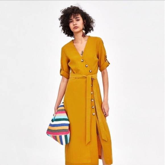 NWOT Zara Button down dress - Picture 2 of 6